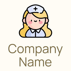 Nurse logo on a Floral White background - Médicale & Pharmaceutique