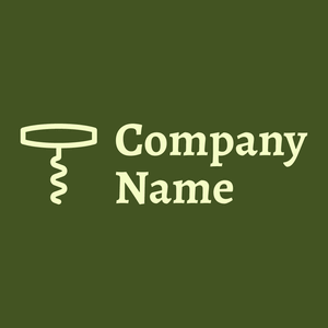 Bottle opener logo on a Army green background - Abstrait
