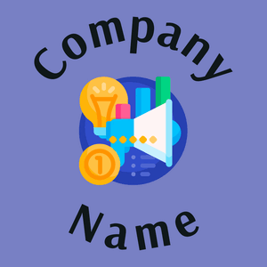 Marketing mix logo on a Moody Blue background - Empresa & Consultantes