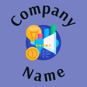 Marketing mix logo on a Moody Blue background - Negócios & Consultoria