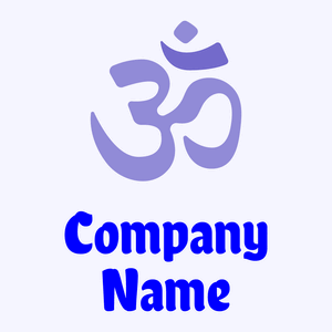 Om logo on a Ghost White background - Religious