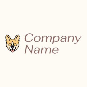 Corgi logo on a Floral White background - Tiere & Haustiere