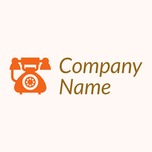 Telephone logo on a Seashell background - Abstrakt