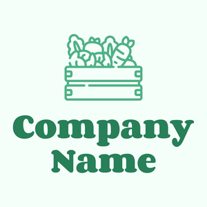 Vegetables logo on a Mint Cream background - Agricultura