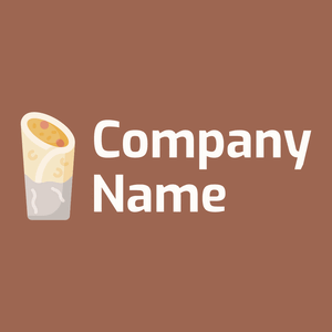 Burrito logo on a brown background - Essen & Trinken