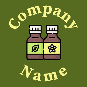 Essential oil logo on a Fiji Green background - Wellness & Beauty