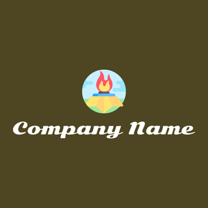Flame on a Bronze Olive background - Sicherheit