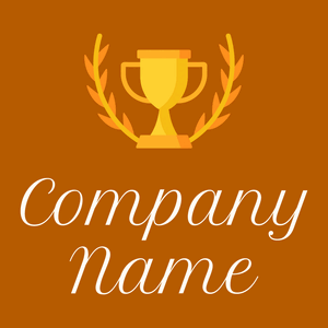 Winner logo on a Tenne (Tawny) background - Abstract