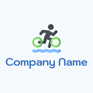 Triathlon logo on a Alice Blue background - Comunidad & Sin fines de lucro