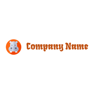 Hippopotamus logo on a White background - Tiere & Haustiere