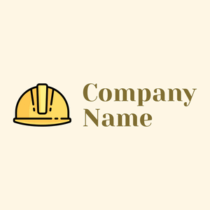 Helmet logo on a Corn Silk background - Construction & Tools