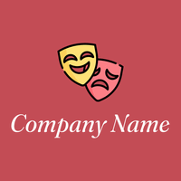 Theatre mask on a Fuzzy Wuzzy Brown background - Arte & Entretenimiento