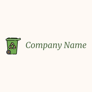 Recycle bin logo on a Seashell background - Environnement & Écologie
