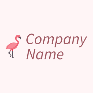 Flamingo logo on a Snow background - Animales & Animales de compañía