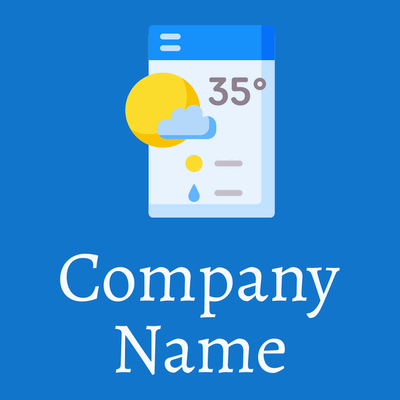 Weather app on a Denim background - Domaine des communications