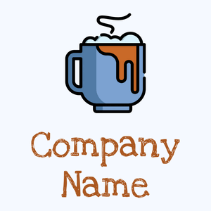 Hot chocolate logo on a Alice Blue background - Comida & Bebida
