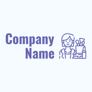 Makeup artist logo on a Alice Blue background - Moda & Belleza