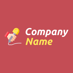Interview logo on a Fuzzy Wuzzy Brown background - Abstracto