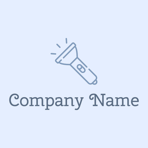Flashlight logo on a Alice Blue background - Construction & Outils