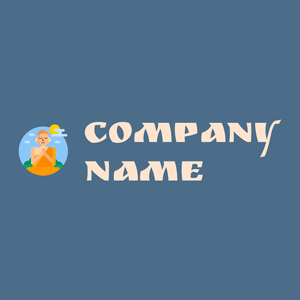 Monk logo on a Wedgewood background - Religión