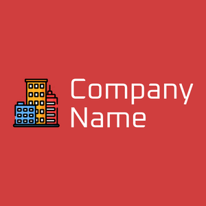 Building logo on a Persian Red background - Costruzioni & Strumenti
