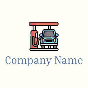 Gas station logo on a Floral White background - Imóveis & Hipoteca