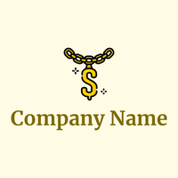 Necklace logo on a Corn Silk background - Mode & Beauté