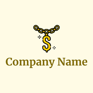 Necklace logo on a Corn Silk background - Mode & Beauté