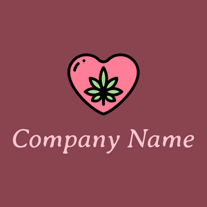 Cannabis logo on a Solid Pink background - Medizin & Pharmazeutik