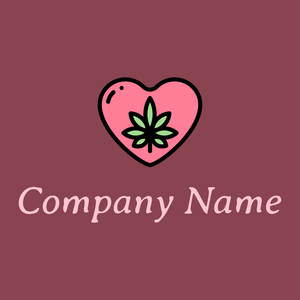 Cannabis logo on a Solid Pink background - Medicina & Farmacia