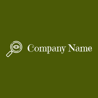 Investigate logo on a Raw Umber background - Abstrait