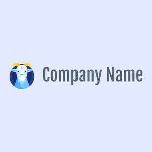 Capricorn logo on a Blue background - Abstrato