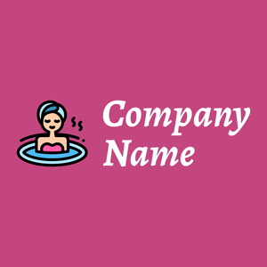 Woman logo on a Mulberry background - Spa & Estética