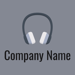 Headphones logo on a Aluminium background - Computer