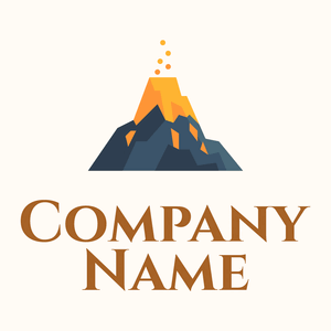 Lava Volcano logo on a Floral White background - Abstracto