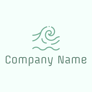 Sea logo on a Mint Cream background - Abstracto