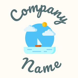 Sea logo on a Floral White background - Abstracto