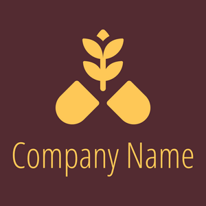 Pill logo on a Wine Berry background - Fiori
