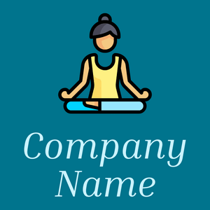 Yoga logo on a Teal background - Bloemist