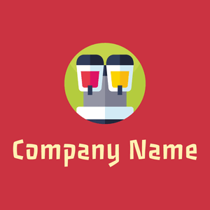 Dispenser logo on a Mahogany background - Comida & Bebida