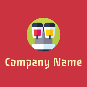 Dispenser logo on a Mahogany background - Cibo & Bevande