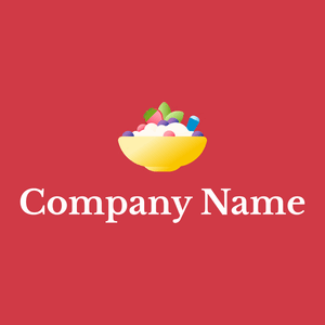 Oatmeal logo on a Mahogany background - Landbouw