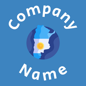 Argentina logo on a Curious Blue background - Viajes & Hoteles