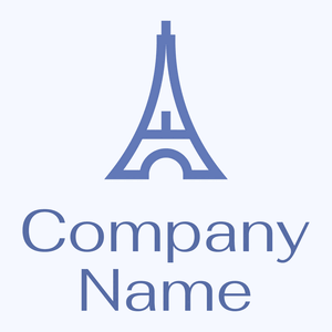 Purple Eiffel tower logo on a Alice Blue background - Arquitetura