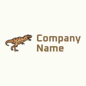 Tyrannosaurus rex logo on a Floral White background - Abstract