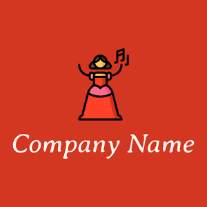 Opera logo on a Cinnabar background - Divertissement & Arts