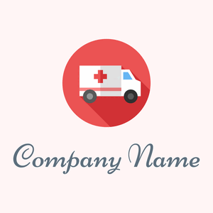 Burnt Sienna Ambulance on a Snow background - Medical & Farmacia