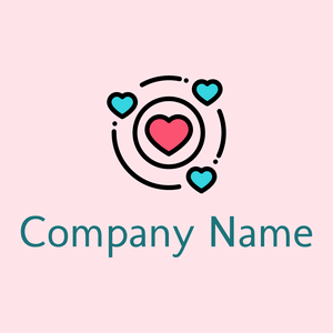 Heart logo on a Lavender Blush background - Partnervermittlung