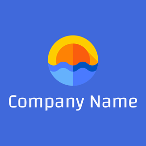 Tangerine Yellow Sunset on a Royal Blue background - Móveis