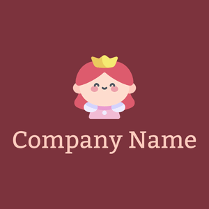 Princess logo on a Tall Poppy background - Abstrait